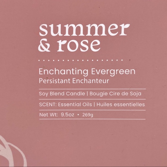 NIB Summer & Rose Enchanting Evergreen Candle - Picture 6 of 9